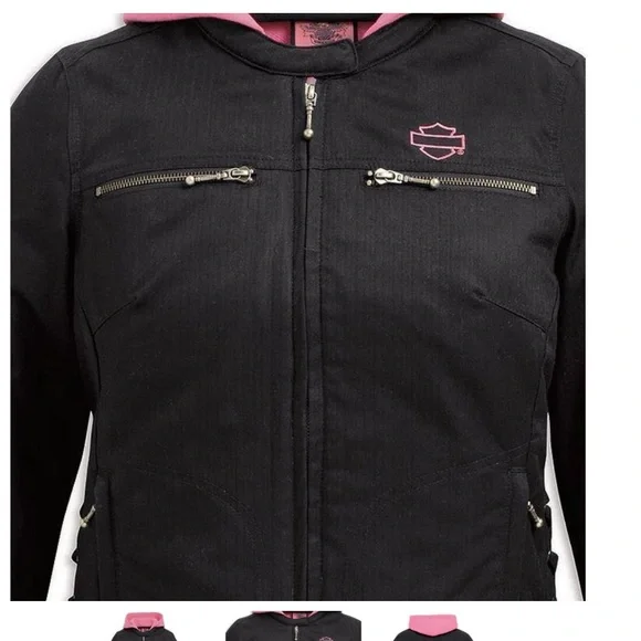 HARLEY DAVIDSON WOMEN'S PINK LABEL 3-IN-1 CASUAL JACKET WITH VEST - Picture 2 of 16